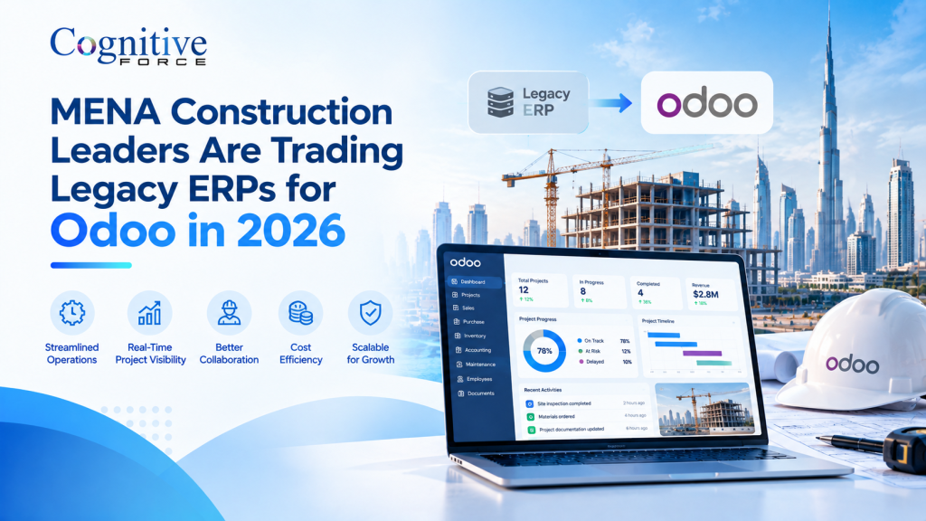 Discover why MENA construction leaders are ditching legacy ERPs for Odoo in 2026 to streamline project management, reduce data lag, and boost efficiency.