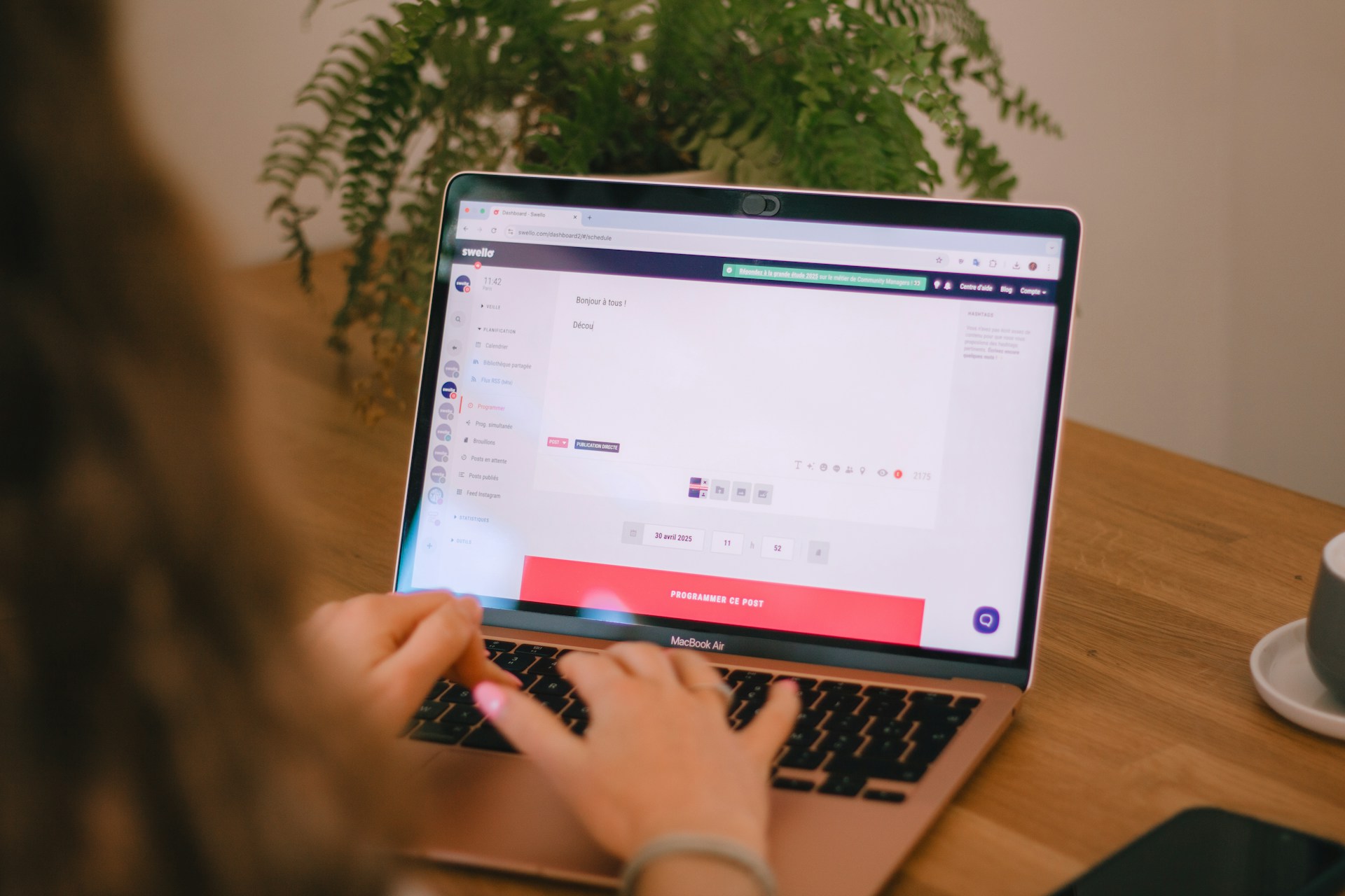 Odoo construction management software used on a building site